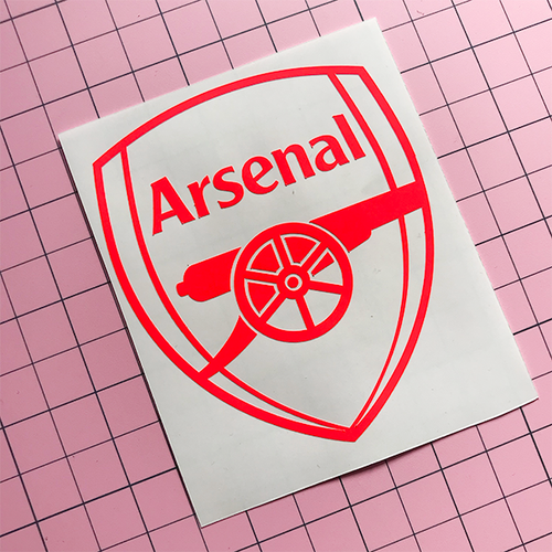 Arsenal Decal -Neon Red