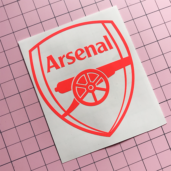 Arsenal Decal -Neon Red