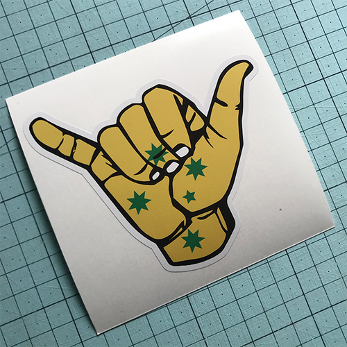 Hang Loose Oz Sticker