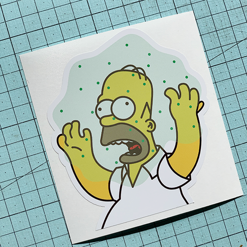 Homer Corona Sticker