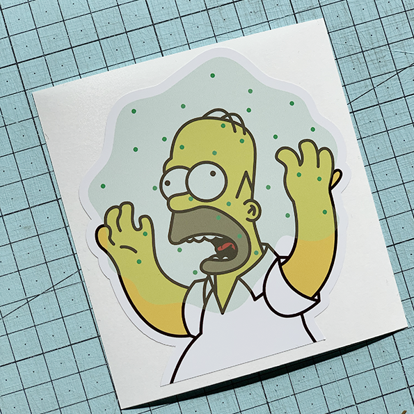 Homer Corona Sticker