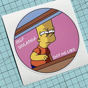 Isolated Bart Sticker