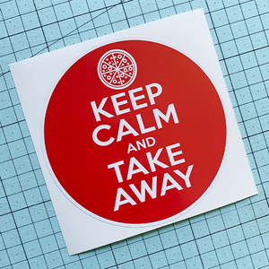 Keep Calm (pizza) Sticker