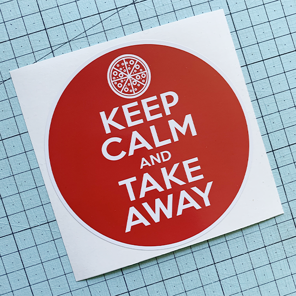 Keep Calm (pizza) Sticker