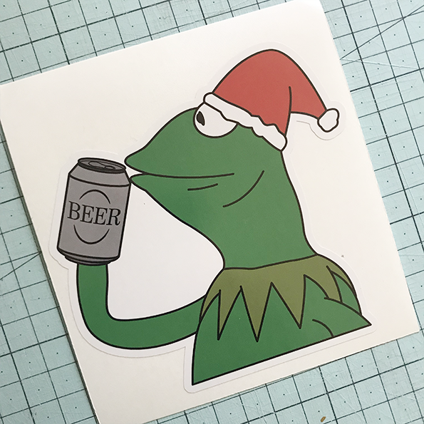 Kermit Xmas Sticker