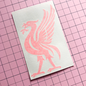 Liver Bird Decal -Neon Red