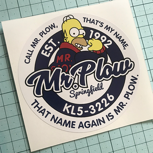 Mr Plow Sticker