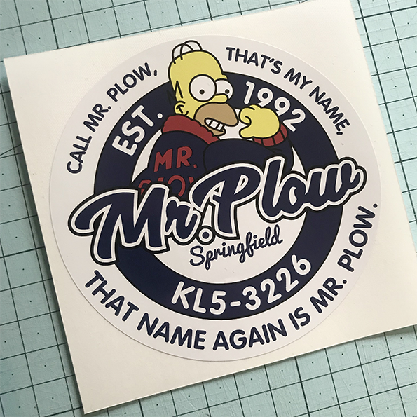 Mr Plow Sticker