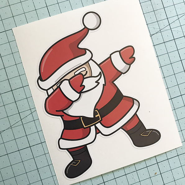 Santa Dab Sticker
