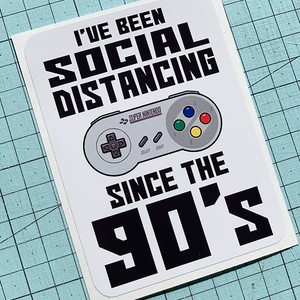 Social Distancing 90s Sticker