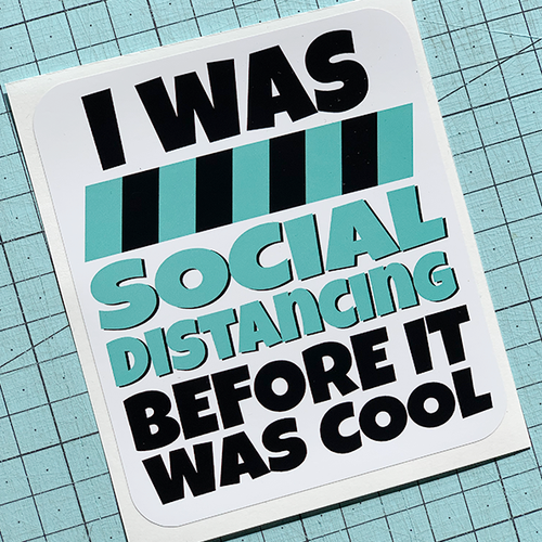 Social Distancing Cool Sticker