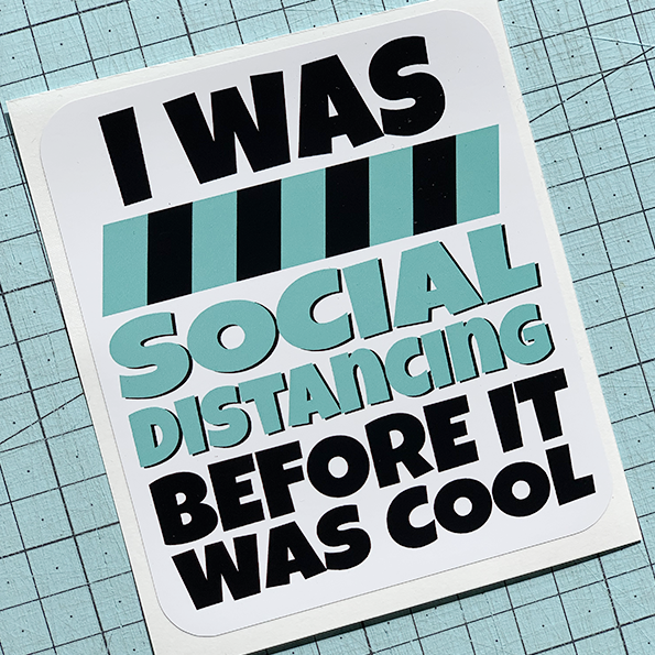 Social Distancing Cool Sticker